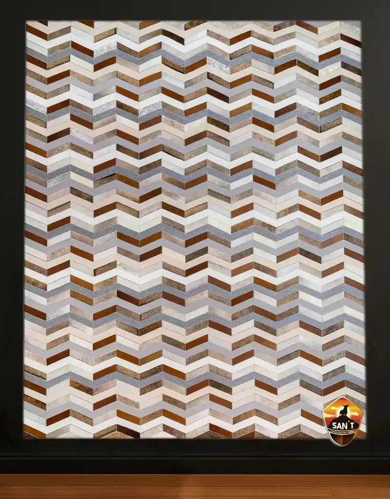 Alfombra Espiga Terracota Gris