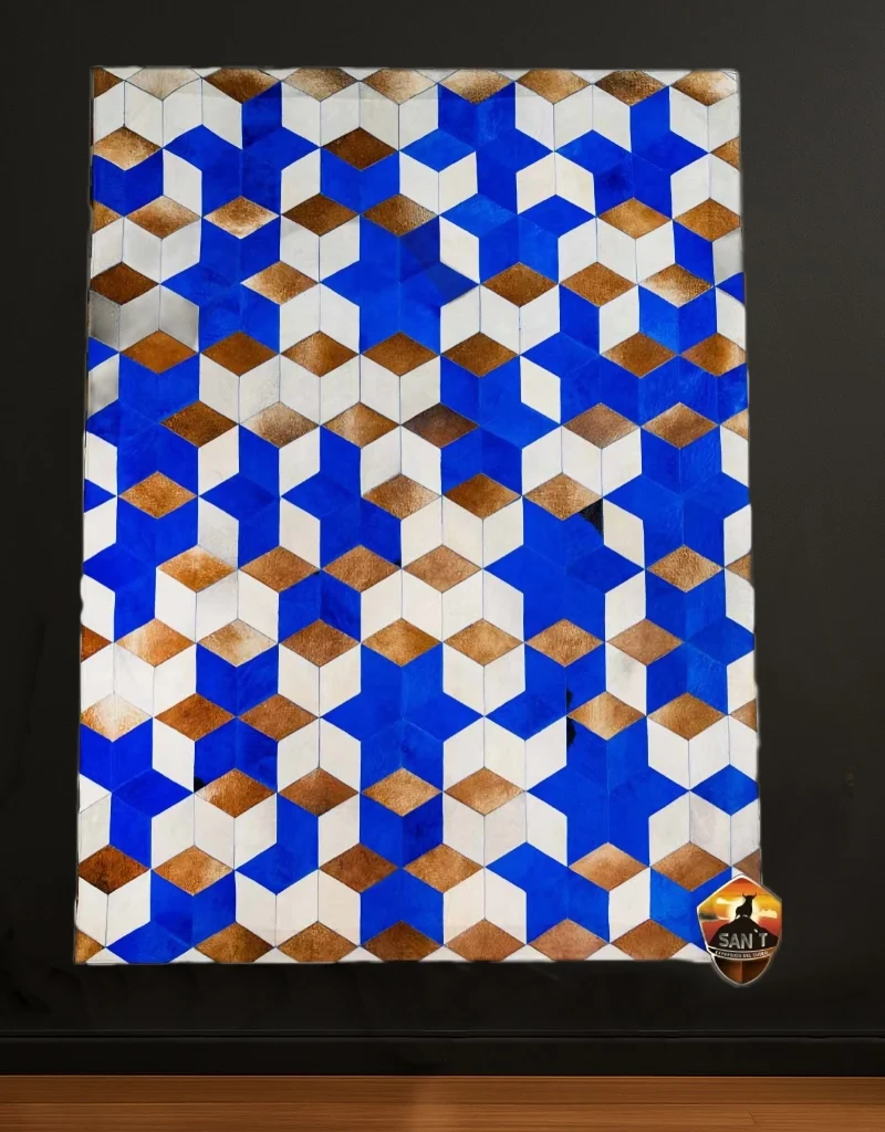 Alfombra Cubo Azul Cobalto